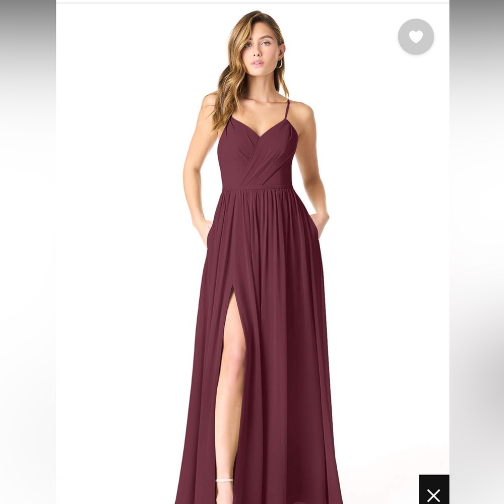 Azazie Cora dress size 8 in shade Cabernet